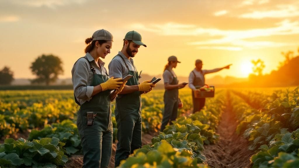 Field worker using Organic FieldLog mobile app to log activities